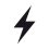 Thunderbolt, lightning zigzag simple black and white icon